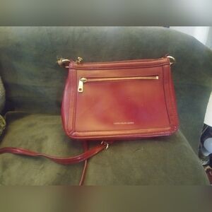 Lauren Ralph Lauren Red Leather Crossbody Bag